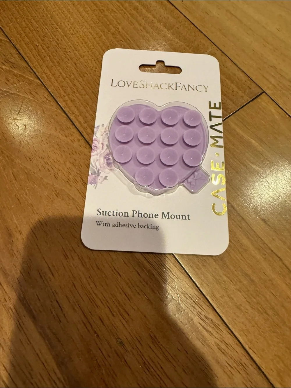LoveShackFancy x Target Pink Phone Wallet & purple Suction Mount Set